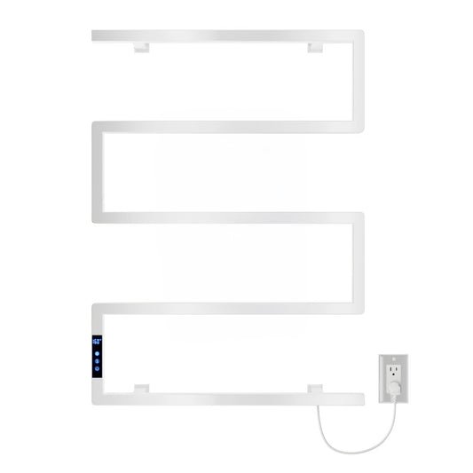 Voltaire 5-Bar Electric Towel Warmer in Matte White