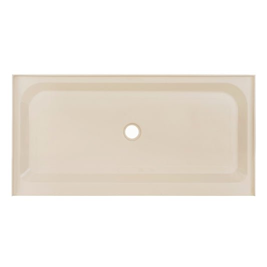 Voltaire 60" x 30" Single-Threshold, Center Drain, Shower Base in Biscuit