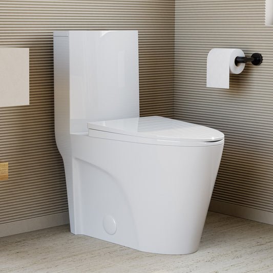 St. Tropez One-Piece Elongated Toilet Vortex Dual-Flush 1.1/1.6 gpf (6 - Pack)