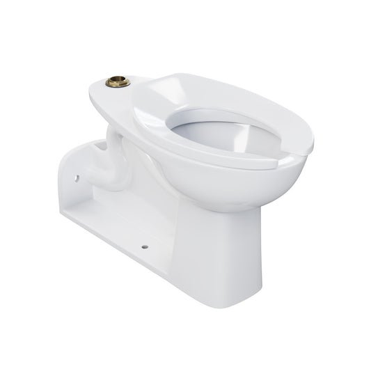 Marquette Rear Outlet Commercial Elongated Top Spud Flushometer Toilet Bowl
